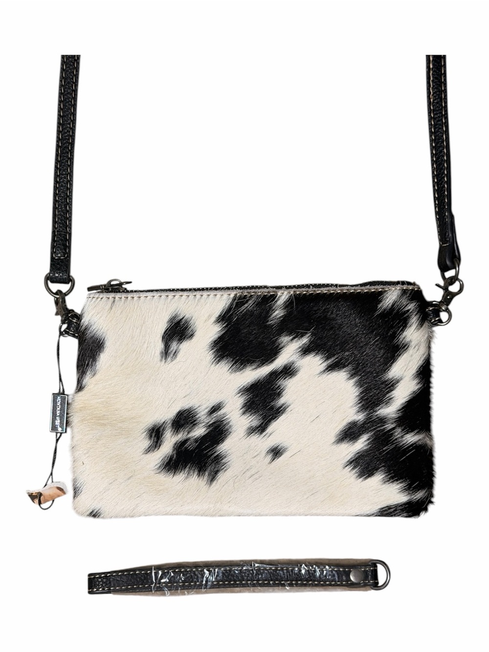 Montana West Hair-On front Cowhide Leather on Back Crossbody and Clutch